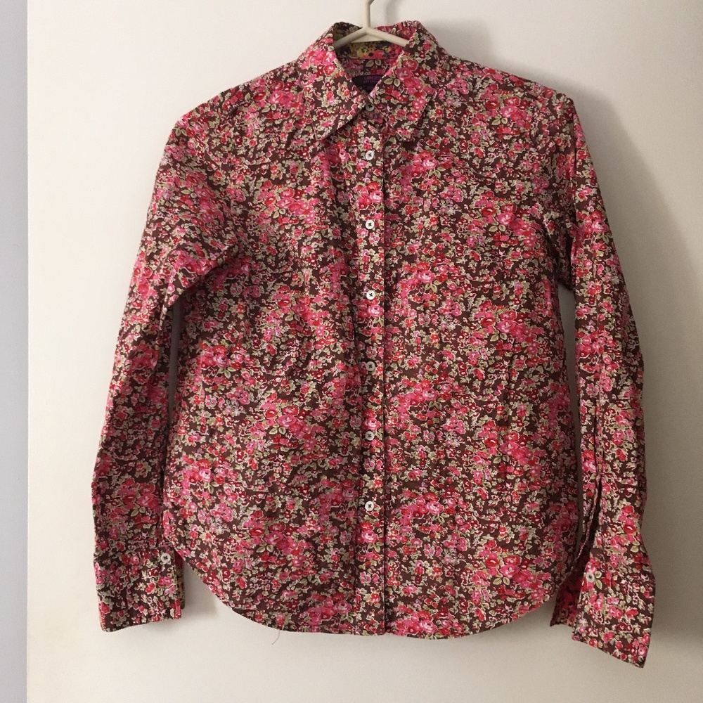 LIBERTY ART FABRICS Multicolor Rose Print Cotton shirt XS